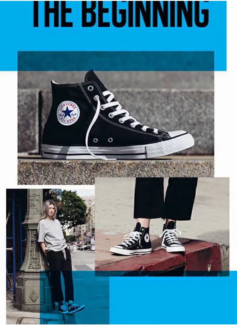 CONVERSE - Unisex Chuck Taylor All Star Sneakers Classic Canvas Shoes Retro Fashion Casual Versatile - Image 1