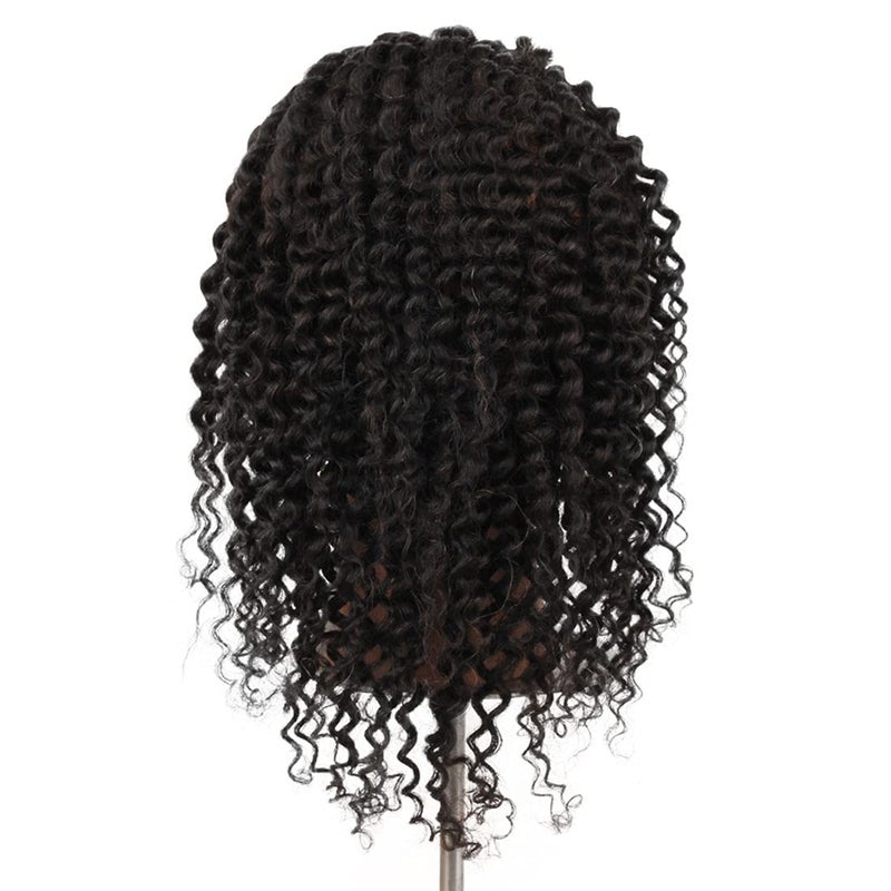 Newshair Mannequin Head 14"-16" 100% Human Hair Curly Hair Hairdresser Cosmetology Mannequin Manikin Training Head Hair and Free Clamp Holder - Image 4
