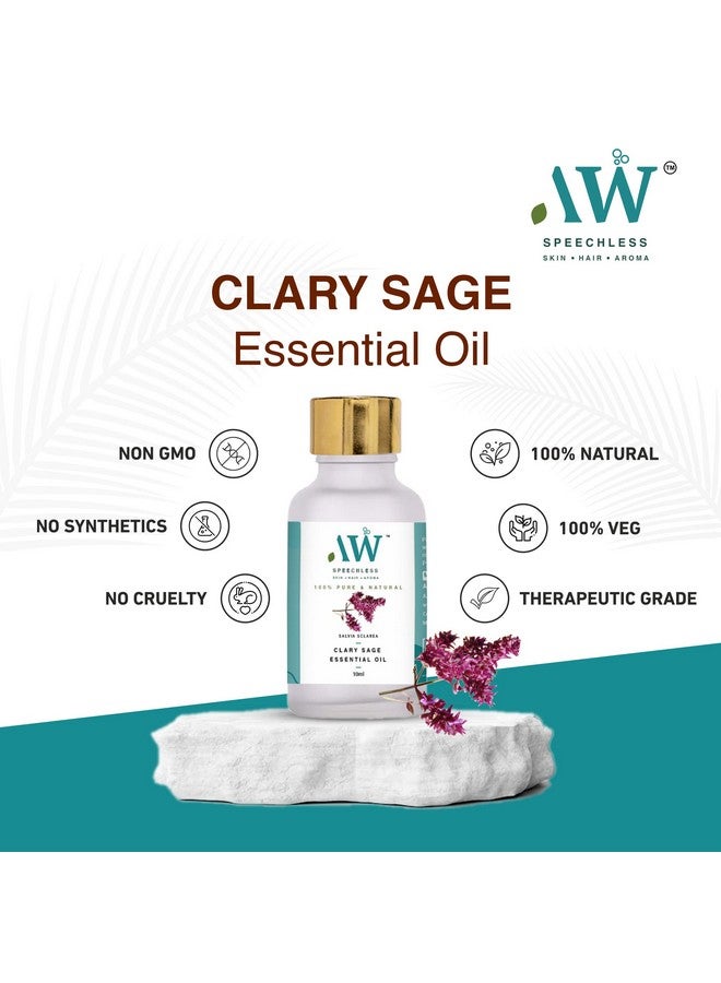 AW_Speechless - Clary Sage (Salvia Sclarea) Essential Oil - 10ml I THERAPEUTIC GRADE I - Image 2