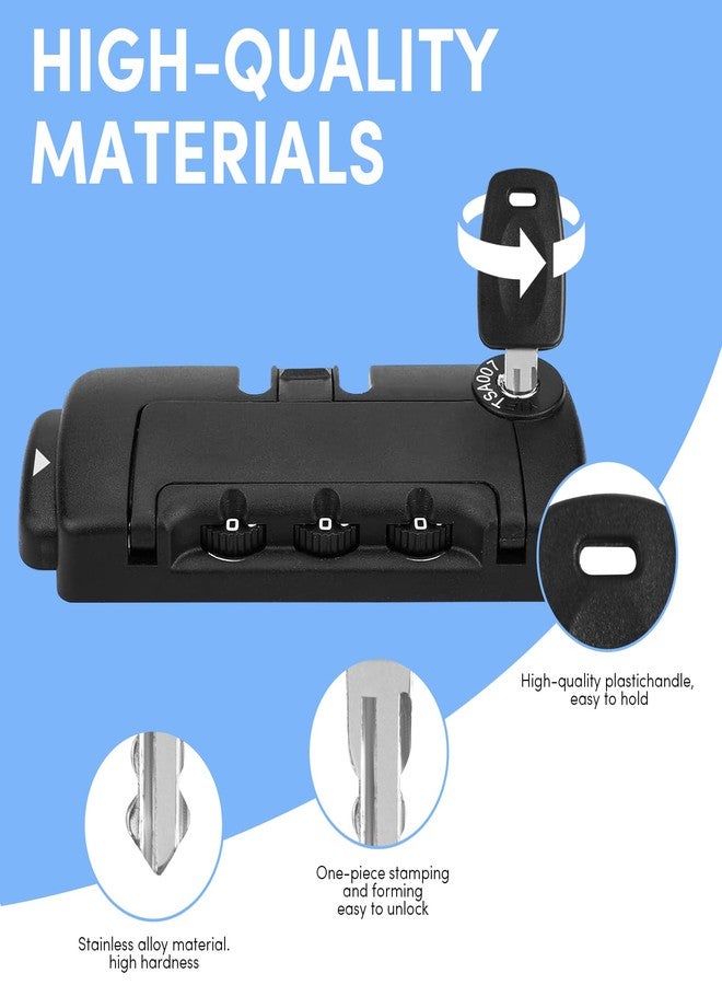 ZIYIZE TSA Key，Travel Sentry Approved 007 002 Universal Lock Key Master Suitcase Keys with for Forgotten Password Combinations of Luggage Locks Password Combination Forgetting Solution (Two Random Colors) - Image 4