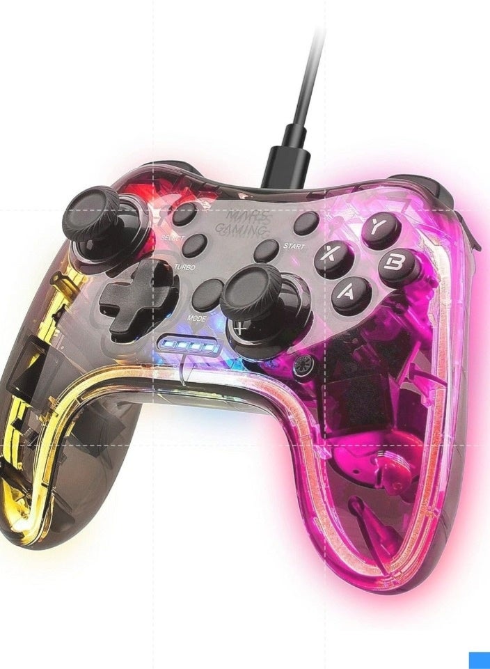 ELTRAZONE Professional Neon Wireless Gamepad Dual Haptic Vibration Analogue Joysticks Controller For PC And PS3