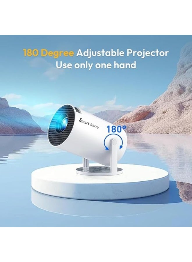 سمارت باري جهاز العرض المحمول Smartbarry HT88 4K Ultra HD متعدد الوسائط – جهاز عرض ذكي بنظام أندرويد مع واي فاي مزدوج النطاق، عدسة بصرية عالية الجودة، اتصالات HDMI وUSB، جهاز عرض منزلي مدمج للأفلام والألعاب والعروض التقديمية - Image 3