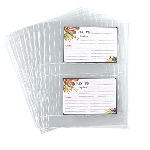 Samsill 8.5 x 11 Inch Recipe Card Page Protectors, 25 Count - 2 Pocket Side Loading Sheets for 3 Ring Binders, 4 x 6 Pocket Sleeves - Image 1