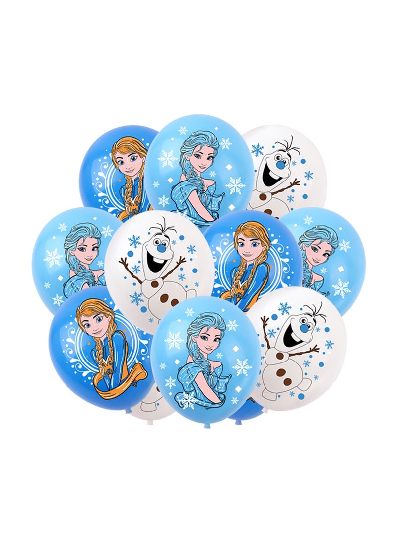 Snow Queen & Snowman Winter Wonderland Balloon Garland Kit – Icy Birthday Banner, Frosted Cake Topper, Indoor/Outdoor Party Decor for Princess-Themed Celebrations & Baby Showers (Glittering Blue-Silver Style) - Image 4