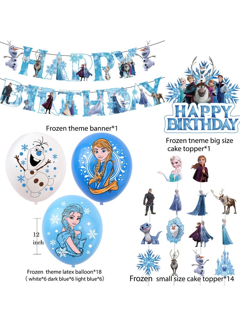Snow Queen & Snowman Winter Wonderland Balloon Garland Kit – Icy Birthday Banner, Frosted Cake Topper, Indoor/Outdoor Party Decor for Princess-Themed Celebrations & Baby Showers (Glittering Blue-Silver Style) - Image 2