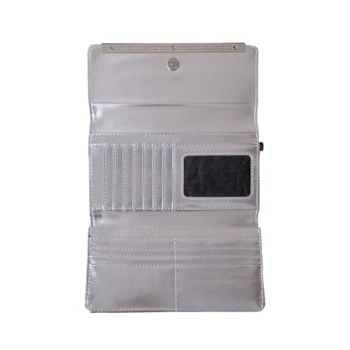 Steve Madden LOGOBAR TRIFOLD Wallet Wristlet (WHT/MULT) - Image 2