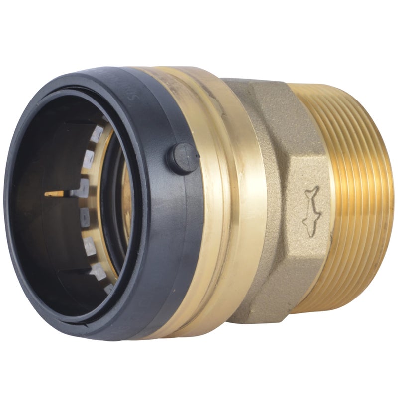 SharkBite 1 Inch MNPT Adapter Pack of 6 Push to Connect Brass Plumbing Fitting PEX Pipe Copper CPVC PERT HDPE U140LF
