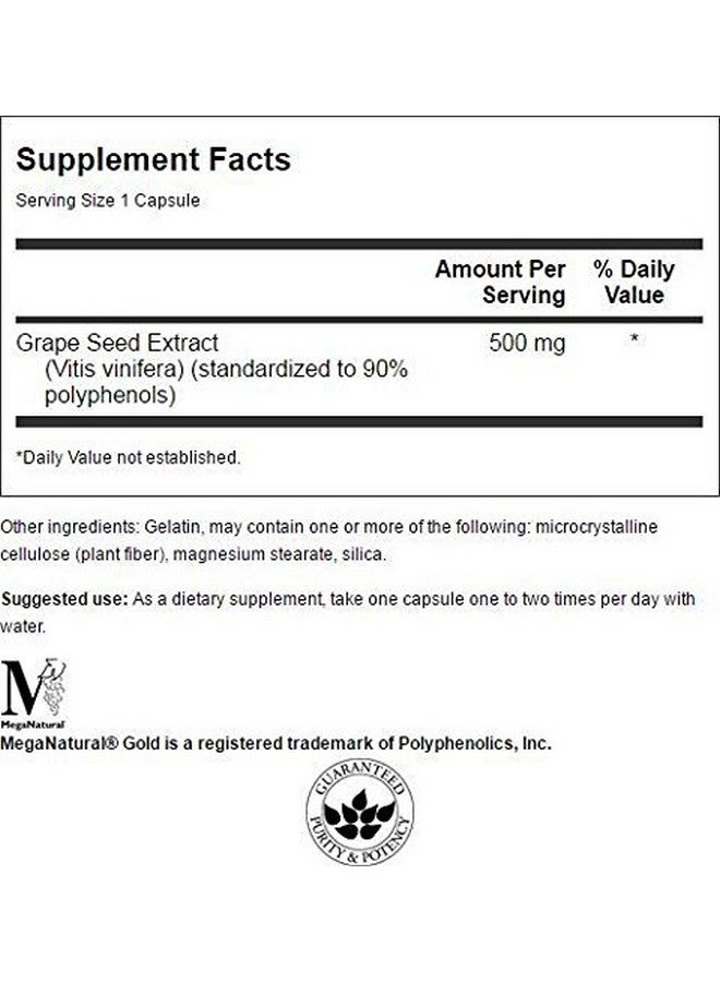 Swanson HERB Grape Seed EXT STD 500MG 60 Cap - Image 2