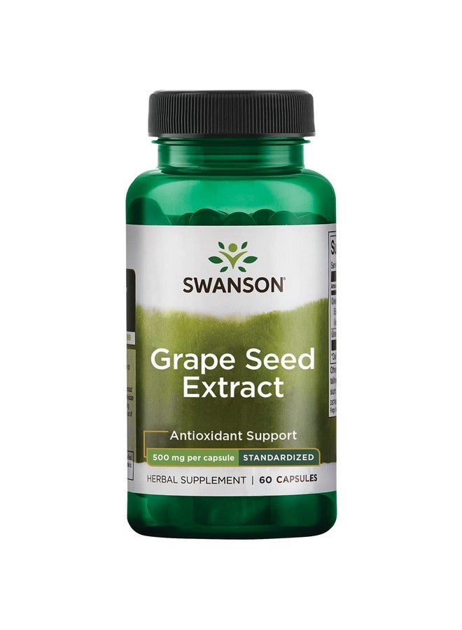 Swanson HERB Grape Seed EXT STD 500MG 60 Cap - Image 1