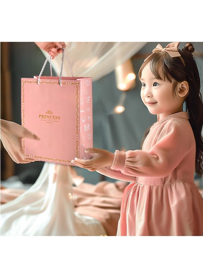 Jewelry Box with Hair Accessories Set,Kids Hair Accessories Set Gift Box Organizer with 132pcs milk brown hair accessories Including Clips, Ties, Barrettes, Bows - Image 5