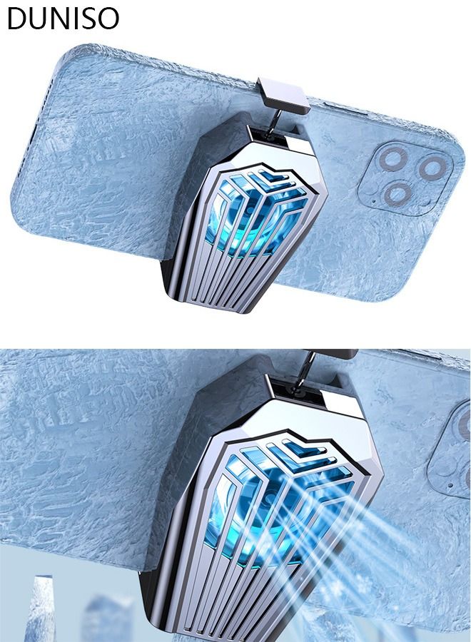 DUNISO Mobile Phone Radiator Cell Phone Cooler Portable Phone Radiator Mobile Phone Cooling Fans Cellphone Cooling Fan Accessories for Game Player Tiktok Outdoor - Image 1
