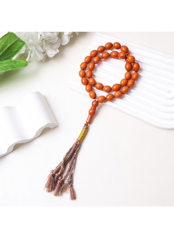 NIBEMINENT 45 Muslim Prayer Beads Tangerine/13mm