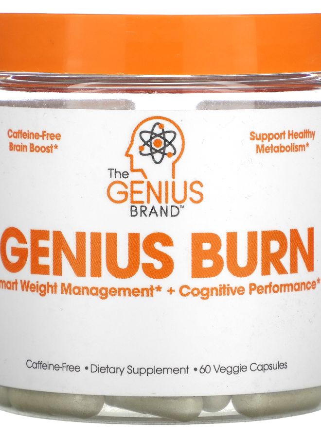 جينيوس بيرن خالي من الكافيين 60 كبسولة نباتية