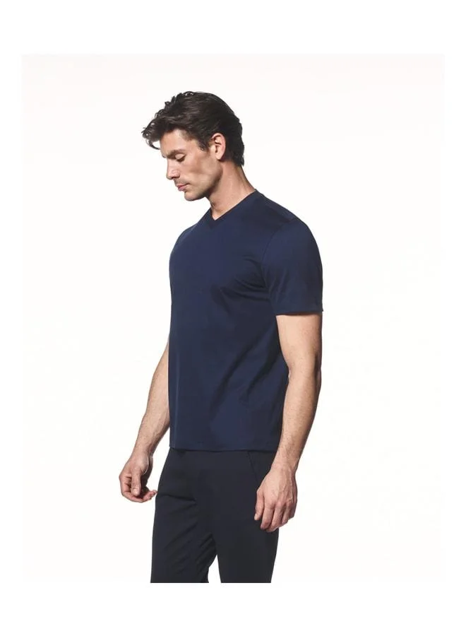 Liwali Modal Blended V-Neck T-Shirt.