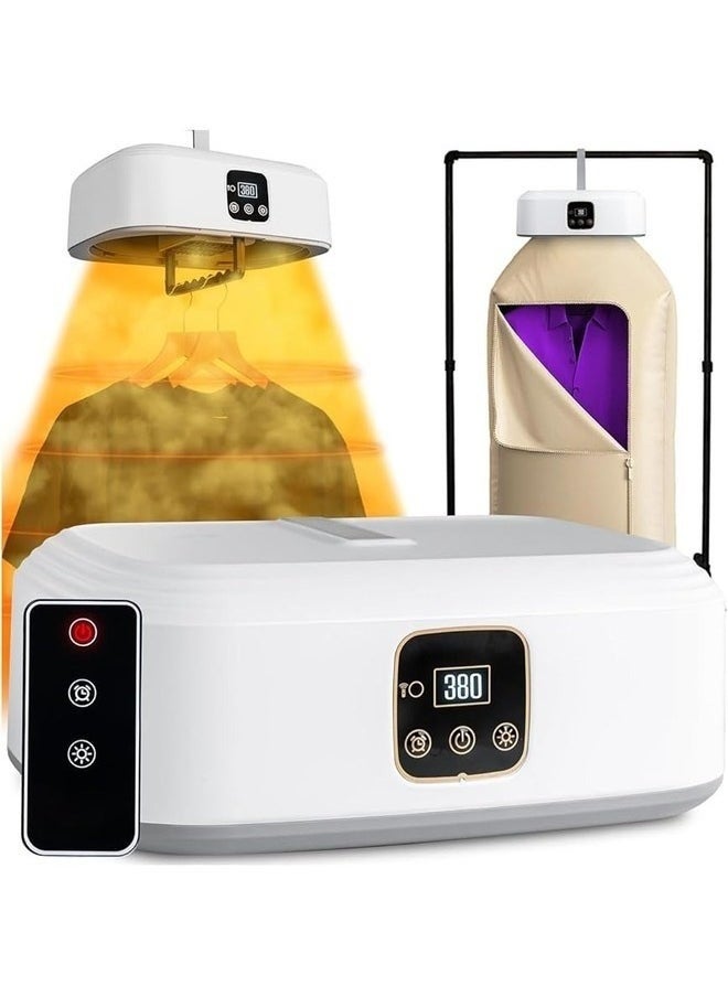 Denx Portable Clothes Dryer Electric Dryer Stretchable Foldable Large Capacity Laundry Dryer Machine With Dryer Bag And Time Setting - Image 2