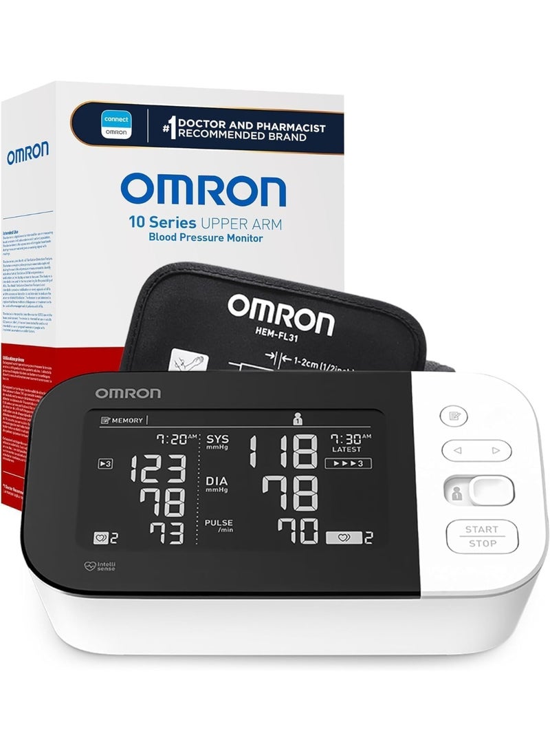 Omron 10 Series Wireless Upper Arm Blood Pressure Monitor – Original Automatic Digital BP Machine with Large Display & Accurate Readings - Image 1