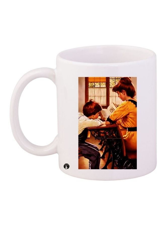 RYN Book Printed Coffee Mug White/Orange/Black 11ounce