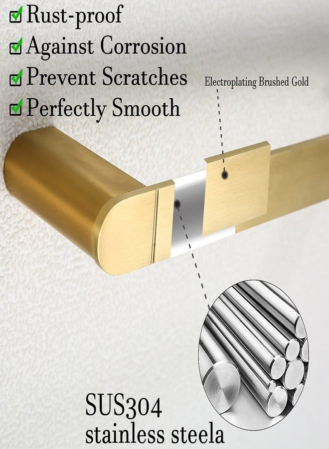 RANDOM 12 inch Brushed Gold Towel Bar,Bathroom Hardware Accessories Towel Rack,for Bathroom Kitchen SUS 304 Stainless Steel,Contemporary Style Wall-Mounted Hand Towel Holder 96026-2-12BG. - Image 3