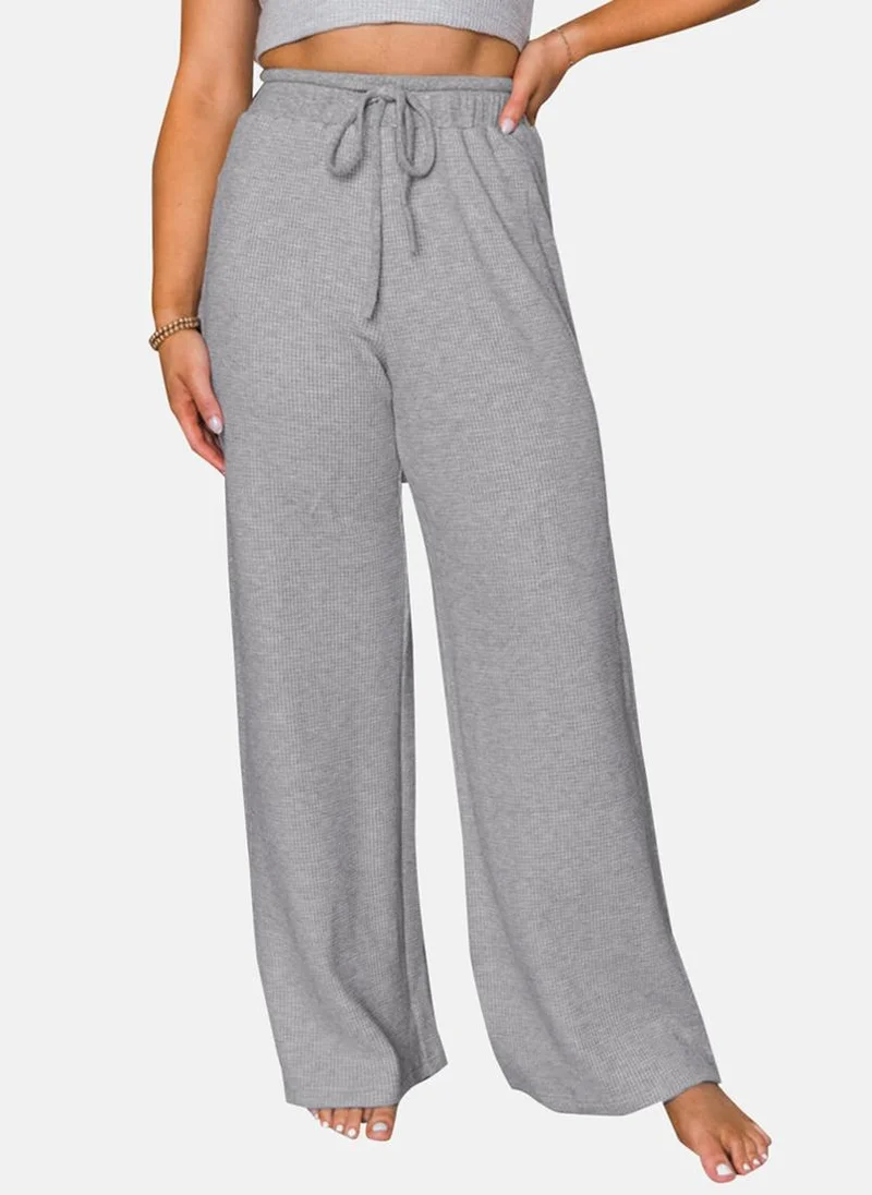 يونيكي Grey Plain Casual Trousers