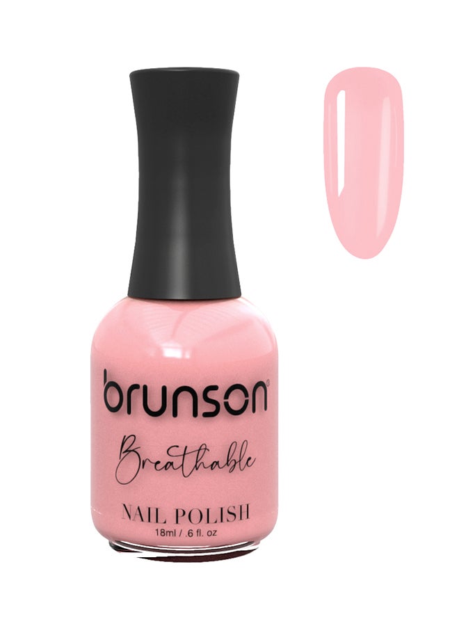 brunson طلاء أظافر قابل للتنفس طلاء أظافر حلال مناسب للوضوء سريع الجفاف نباتي طويل الأمد وسهل التقشير 18 مل BH434