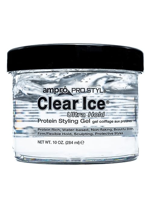 Ampro - AmPro Pro Styl Clear Ice Styling Gel - Protects and Strengthens Your Strands - Non-Flaking, Alcohol Free, Vegan Formula - Flexible, Touchable Hold for All Hair Types - 10 oz - Image 1
