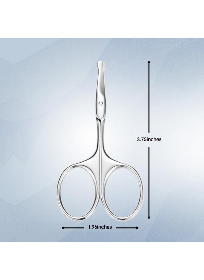 Velodios - Nose Hair Scissors Small Safety Facial Hair Scissors For Men And Women With Rounded Tip For Facial Eyebrow Mustache Beard Eyelashes Ear. Grooming Scissors For Women - Image 1
