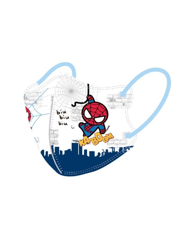 SPIDERMAN Individually wrapped children's disposable masks, 60 pieces of masks for children and teenagers, 3-layer cute unisex children's masks - Image 5