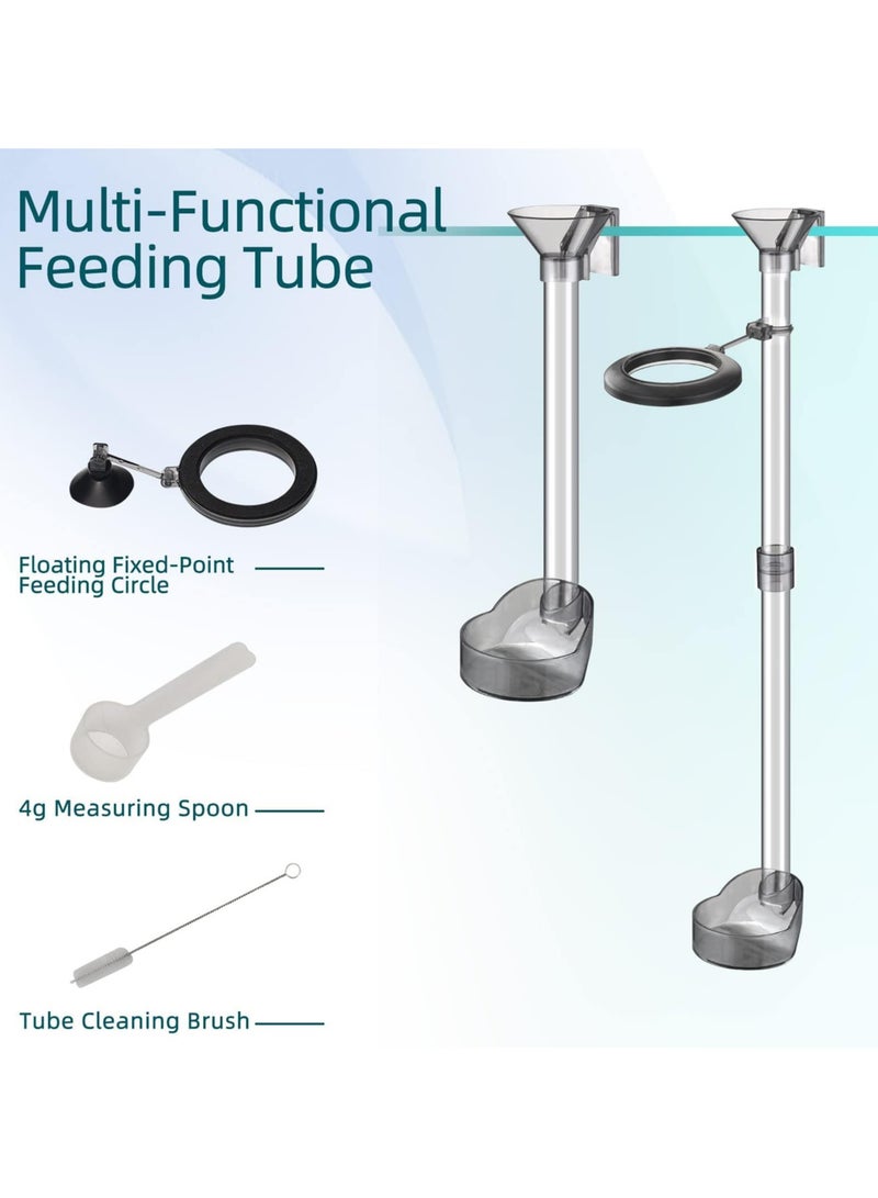 CMGTYYD Aquarium Shrimp Feeding Dish Set, Fish and Shrimp Feeding Dish Set, Fish Feeder Tube Kit with Feeding Ring and Cleaning Brush, Fish Tank Directional Feeding Tube  - Image 2