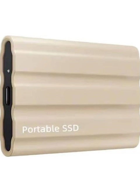 قرص صلب خارجي، SSD محمول خارجي، محركات أقراص صلبة للكمبيوتر، USB 3.1 Type-C فائق النحافة مع USB-A، سهل الحمل، ذهبي - 6 تيرابايت