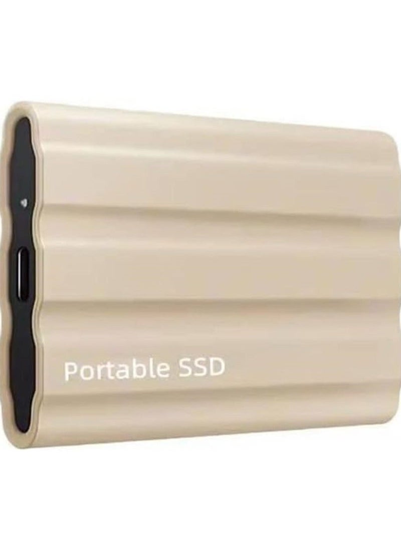 Arabest قرص صلب خارجي، SSD محمول خارجي، محركات أقراص صلبة للكمبيوتر، USB 3.1 Type-C فائق النحافة مع USB-A، سهل الحمل، ذهبي - 6 تيرابايت  - Image 1