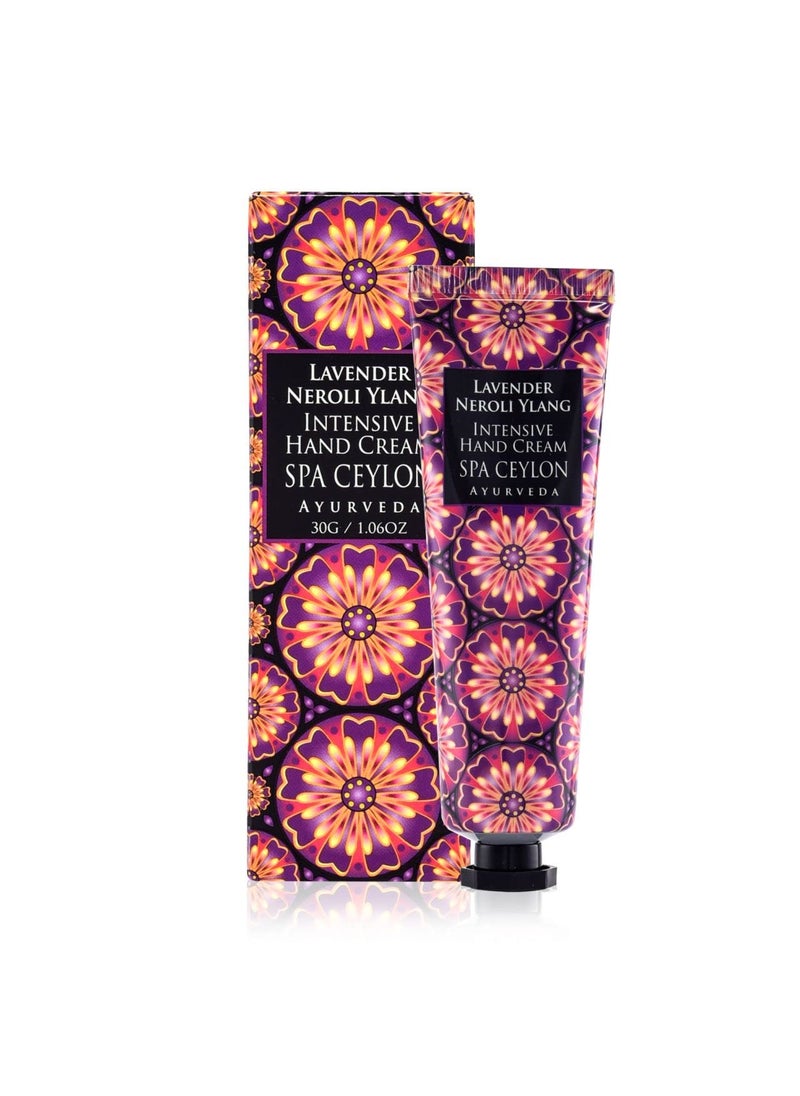 spa ceylon SPA CEYLON LAVENDER NEROLI YLANG Intensive Hand Cream  Travel Size Moisturising Hand Cream  Vegan  30g 