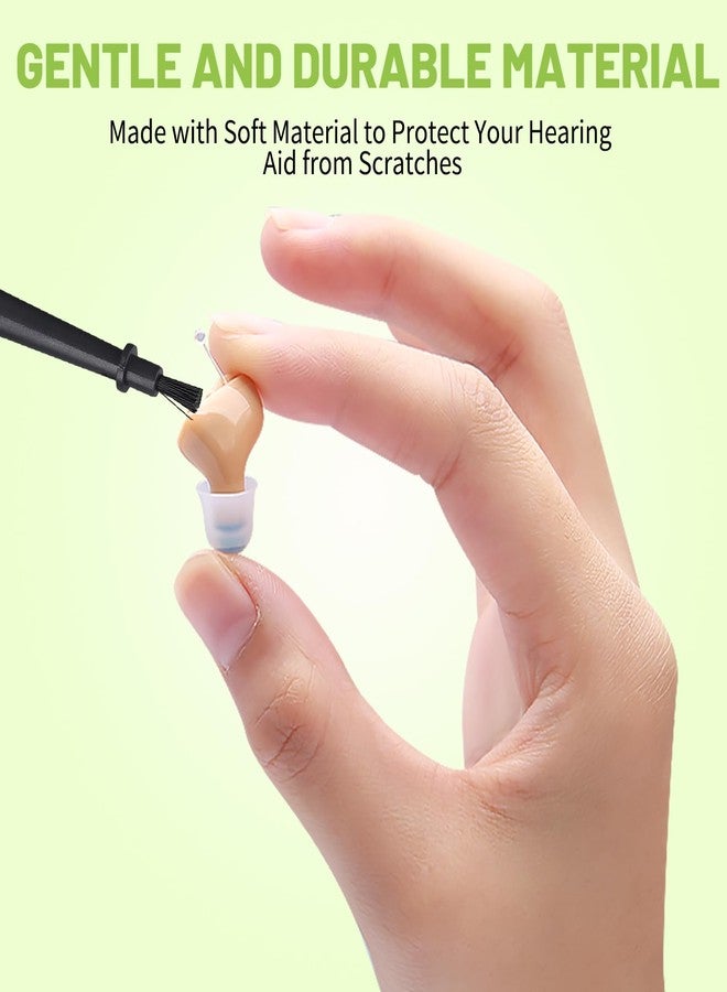 panthra 10 Pieces Hearing Aid Cleaning Brush, Small and Portable, with Wax Loop for Hearing Aid Maintenance and Clean (Black) - Image 4