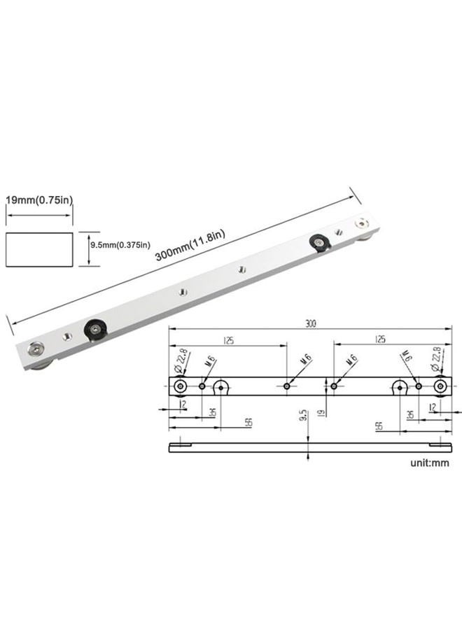 KETIPED Aluminium Alloy Miter Bar Clamping Tool Slider Table Saw Gauge Rod T-Slot Track Bar Rail for Router Tables and Woodworking,300mm-Silver - Image 2