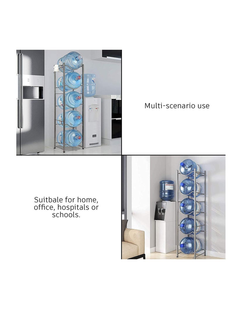 Generic - Water Bottle Storage Rack Stand Holder For 5 Gallon Water Dispenser 5 Tier For Home Office Kitchen - Image 1