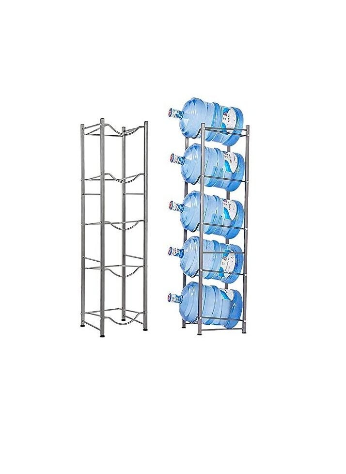 Generic - Water Bottle Storage Rack Stand Holder For 5 Gallon Water Dispenser 5 Tier For Home Office Kitchen - Image 1