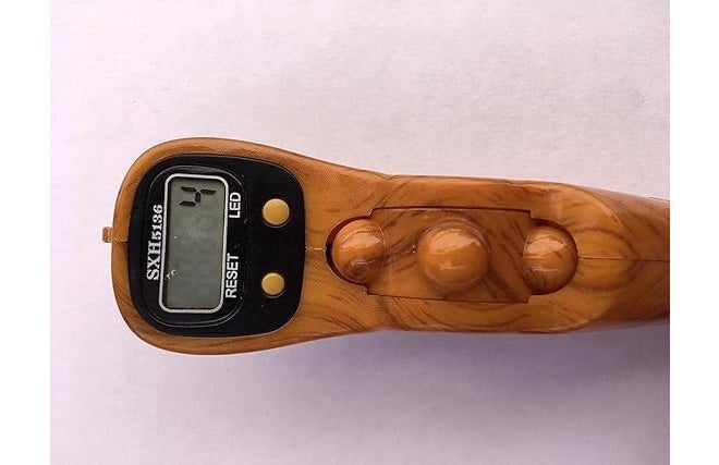 TheMujtaba Digital Tasbeeh Hand Tally Counter Finger Ring Digital Counting Machine Counter Tasbeeh & Jaap mala for Counting Purpose with LED (Pack of 1) (Wood Brown) - Image 3
