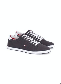 TOMMY HILFIGER Men's Canvas Lace Up Trainers Sneakers, Navy  - Image 3