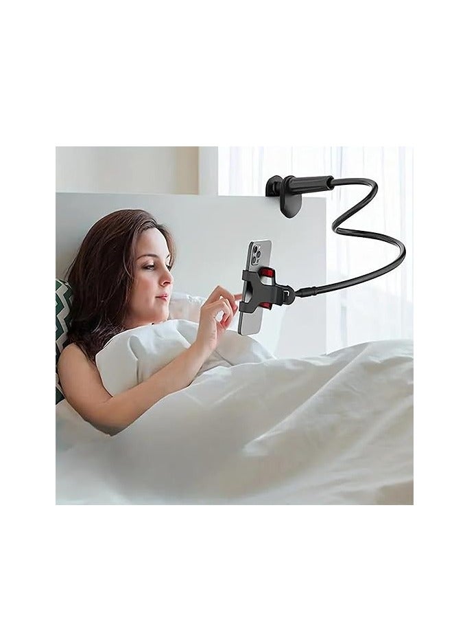 Promass Metal 360 Degree Flexible Portable Foldable -Lazy Stand Bracket Cell Phone Holder/Gooseneck Long Arm Clip Mobile Stand for Table Mobile Stand for Bed Office - Image 4