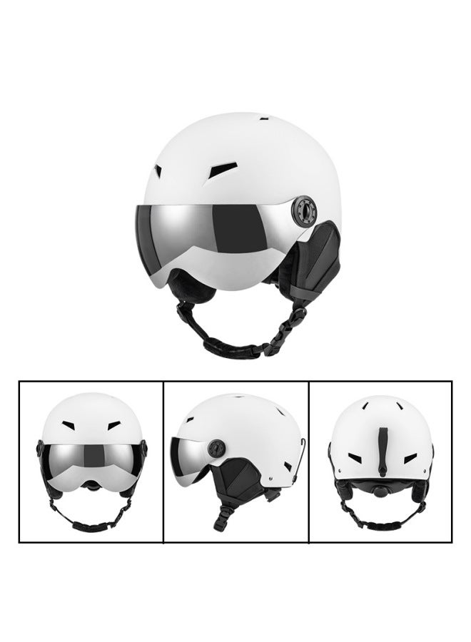 White lens Goggles New Ski Helmet Cover For Adults And Children, Outdoor Sports, Unisex, Goggles With Lenses, Warm And Safe For Cycling