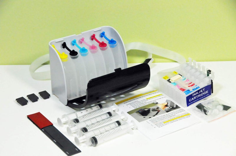 INKXPRO Empty CISS Refill Cartridge Kit Works with Artisan 1430 Stylus Photo 1400 Printers (Empty CISS System) - Image 5