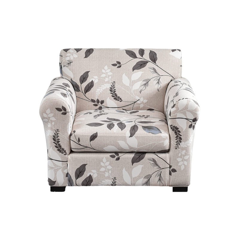 CRFATOP 2 Piece Floral Soft Chair Covers for Dogs Stretch Armchair Cover Slipcovers for 1 Seater Chair Slip Cover Washable Sofa Furniture Covers with 1 Individual Cushion Covers,(Small,04) - Image 1
