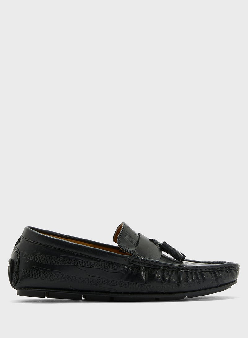 Robert Wood Tassel Detail Textuted Casual Loafers  - Image 1