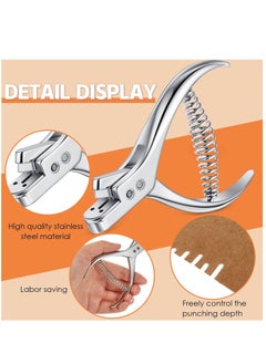 SYOSI 2 Pieces Pattern Notcher Stainless Steel Pattern Notcher Paper Notcher Pattern Punch Tool Designer Tailor Sewing Pliers Tailors Proofing Pliers Pattern Making Tool for Cloth Fabric DIY Crafts  - Image 3