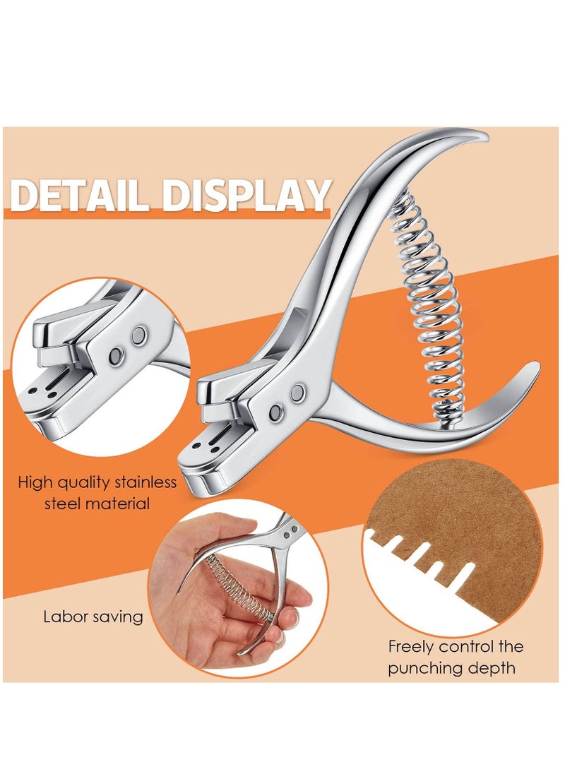 SYOSI 2 Pieces Pattern Notcher Stainless Steel Pattern Notcher Paper Notcher Pattern Punch Tool Designer Tailor Sewing Pliers Tailors Proofing Pliers Pattern Making Tool for Cloth Fabric DIY Crafts  - Image 3