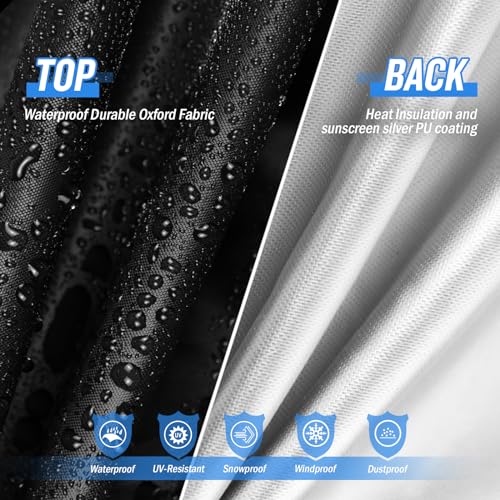 POMER Pool Table Cover - 89 inch Waterproof Table Cover for 7 Foot Snooker Billiard Tables Dustproof 7/8/9 FT Billiard Table Cover - 89x45x32 inch - Image 4