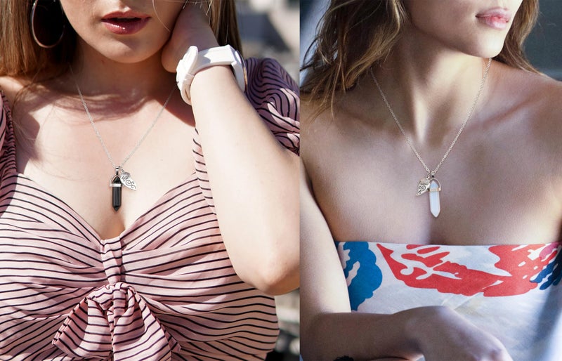 PESOENTH BFF Necklace for 2 - Matching Heart Best Friends Crystal Pendant Necklaces Friendship Gifts For Women Birthday Jewelry - Image 3