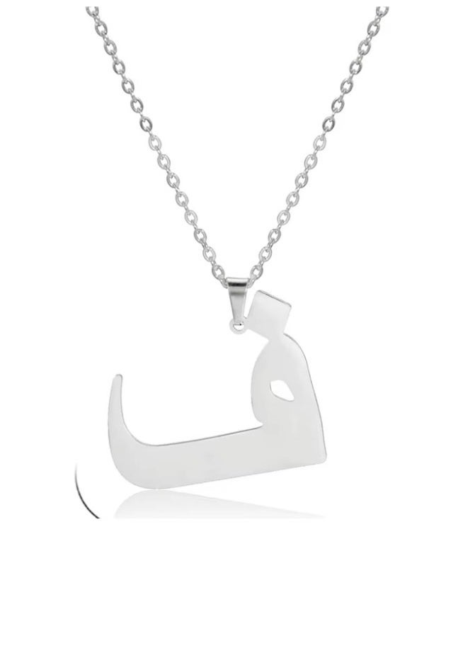 This car mirror pendant designed with the Arabic letters F in silver adds  touch of luxury to your distinctive car - Image 2