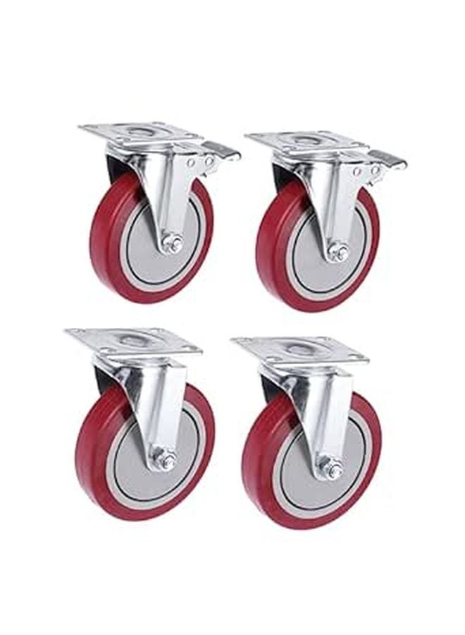 5 Inch Heavy Duty Caster Wheels 4pcs Silent Rolling Universal For Office Chairs - Image 1