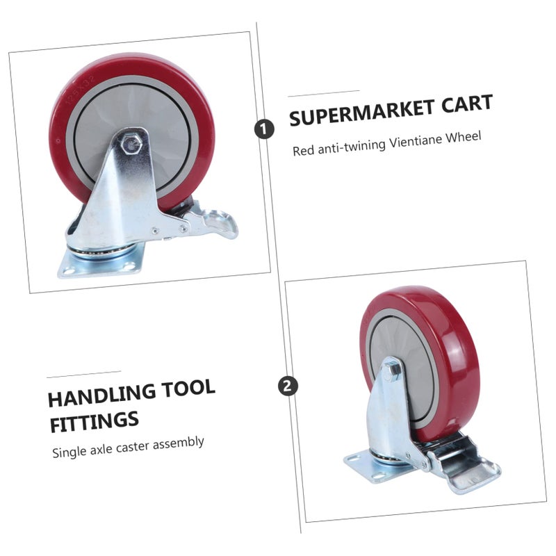 5 Inch Heavy Duty Caster Wheels 4pcs Silent Rolling Universal For Office Chairs - Image 5