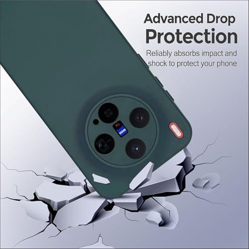 SBMS Silicone Back Cover Case for Vivo X300 5G | Soft Micro-Fibre Lining Inside | Camera Protection Bump | Shockproof Back Cover Case for Vivo X300 5G (Candy Cloth_Green) - Image 3